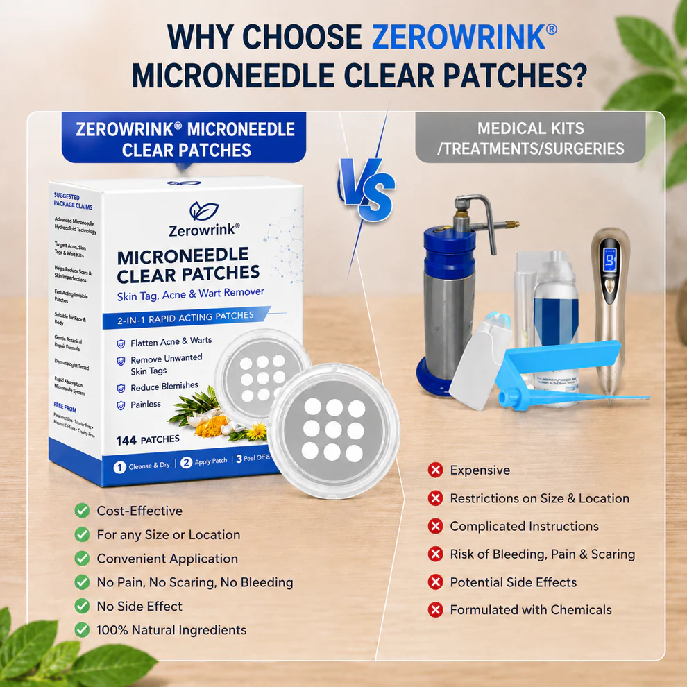 Zerowrink® 2-in-1 Microneedle & Hydrocolloid Patch