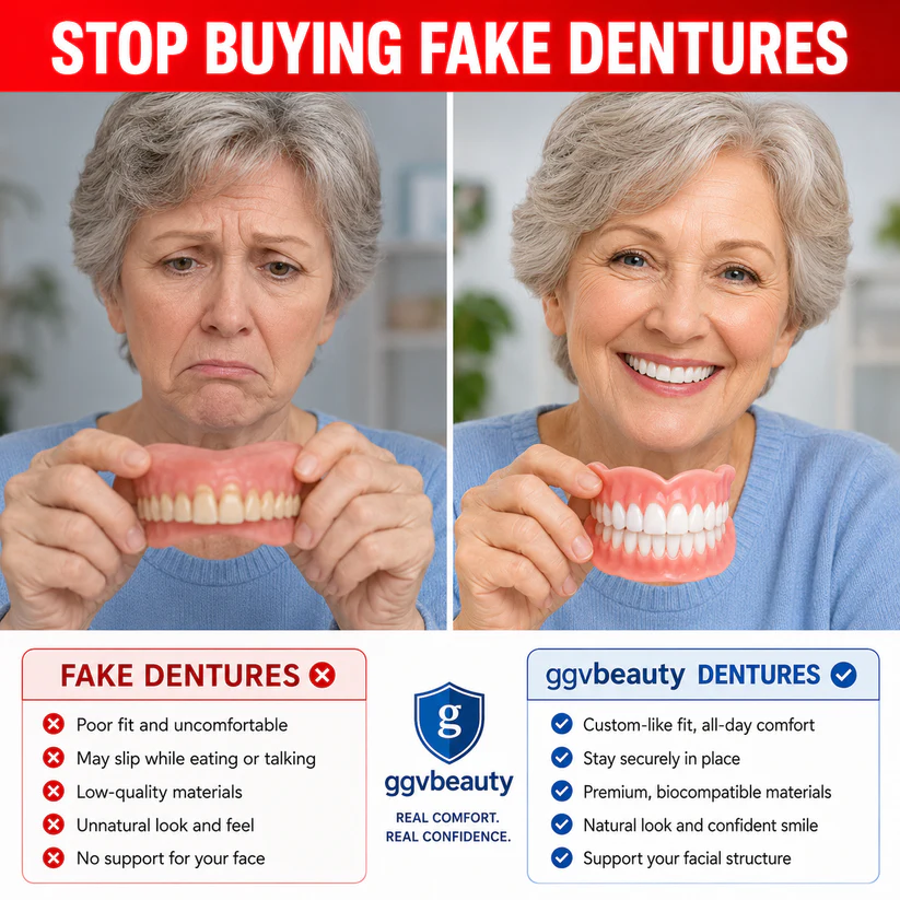 GGVBEAUTY Premium Denture Set