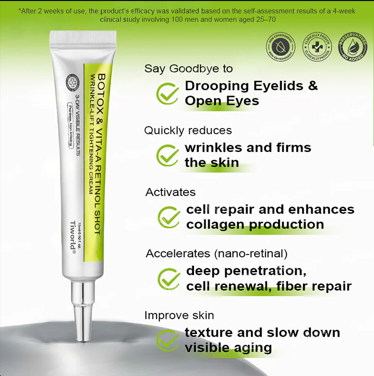 Tiworld® Advanced Peptide Botox-Style + Vita-A Retinol Lifting Renewal Cream