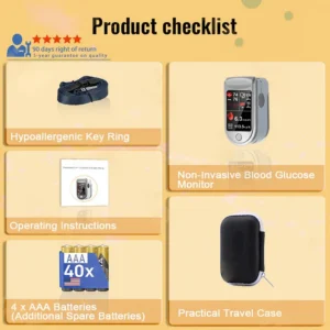 Tiworld™ Profesional 3in1 Glucose & Vital Signs Monitor