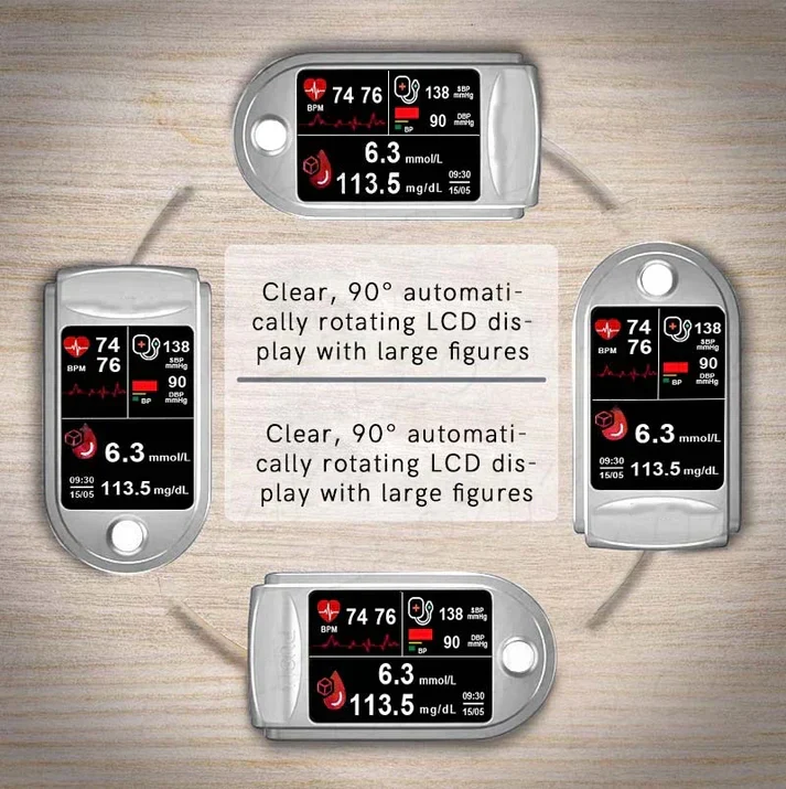 Tiworld™ Profesional 3in1 Glucose & Vital Signs Monitor