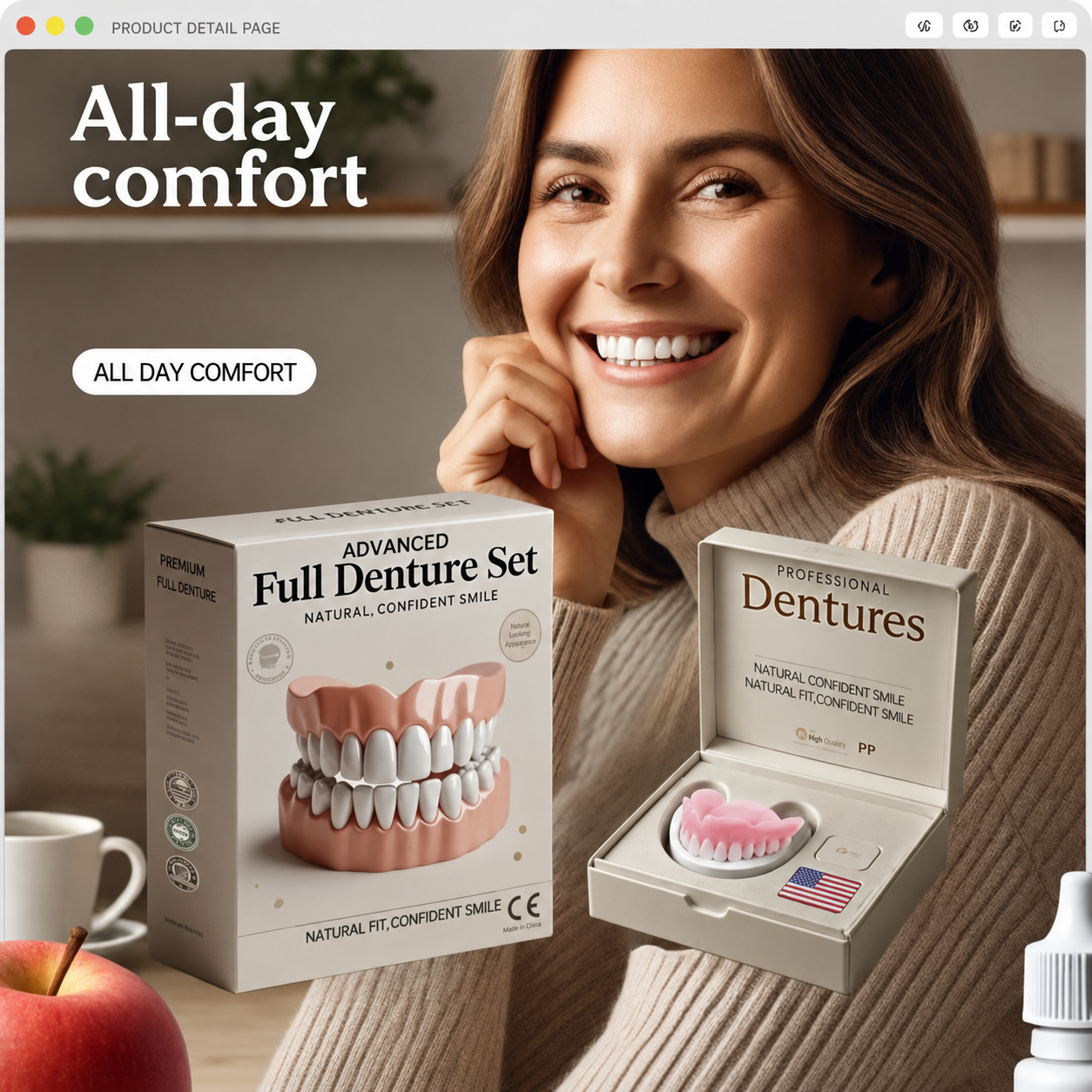 NESLEMY™- Advanced Customized Full Denture Set