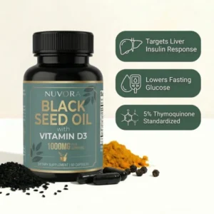 Nuvora Black Seed Oil with Vitamin D3 1000mg