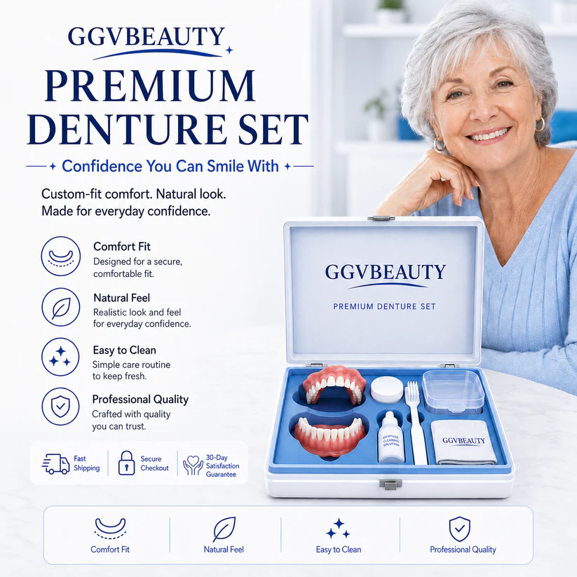 GGVBEAUTY Premium Denture Set