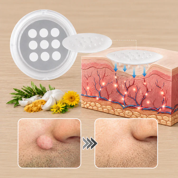 Natrvor®Patches for removing warts and moles using plant-based micro-needles